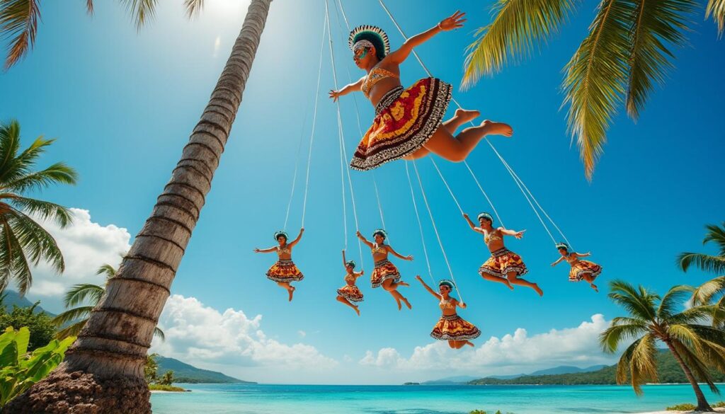 découvrez la danza de los voladores, un rituel maya spectaculaire à playa del carmen, mêlant tradition, culture et impressionnantes performances acrobatiques au cœur de la riviera maya.