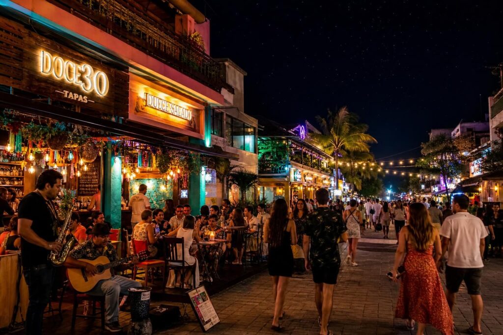 explorez la vie nocturne vibrante de playa del carmen : découvrez la célèbre 5ème avenue, ses bars animés et ses ambiances uniques pour des soirées inoubliables.