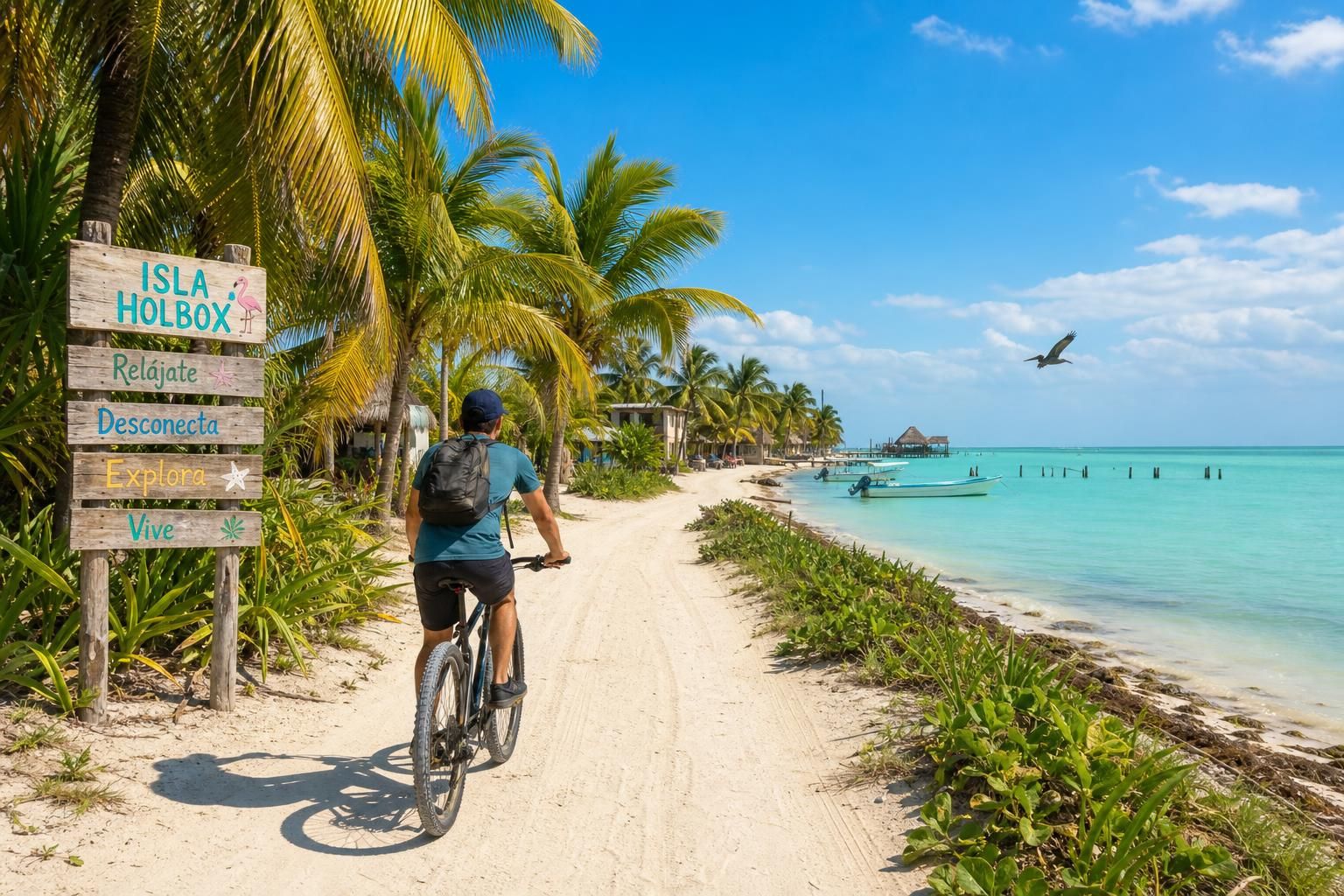 explorez isla holbox à vélo et découvrez tous les charmes de l'île sans voiture. guide pratique pour une aventure écologique et authentique.
