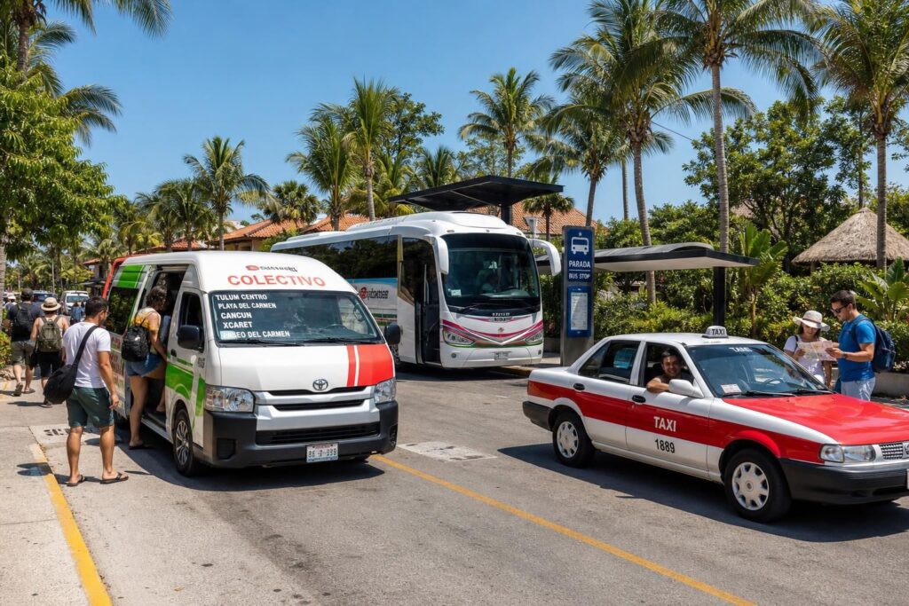 découvrez comment vous déplacer facilement sur la riviera maya grâce à notre guide pratique complet sur les colectivos, bus et taxis pour un voyage serein et efficace.