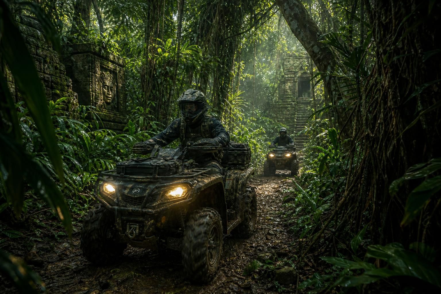 partez à l'aventure avec notre excursion quad dans la jungle, incluant une tyrolienne palpitante et la baignade dans un cenote spectaculaire. une expérience inoubliable entre nature et sensations fortes !