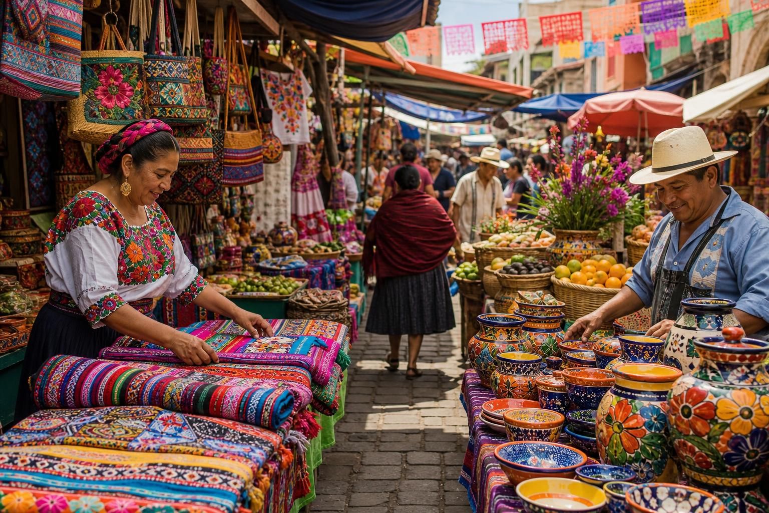 découvrez où trouver de l'authentique artisanat mexicain et explorez les marchés traditionnels du mexique pour des souvenirs uniques et faits main.