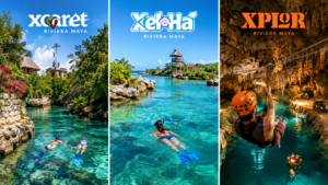 Quelle agence propose des billets pour Xcaret, Xel-Ha et Xplor en français ?