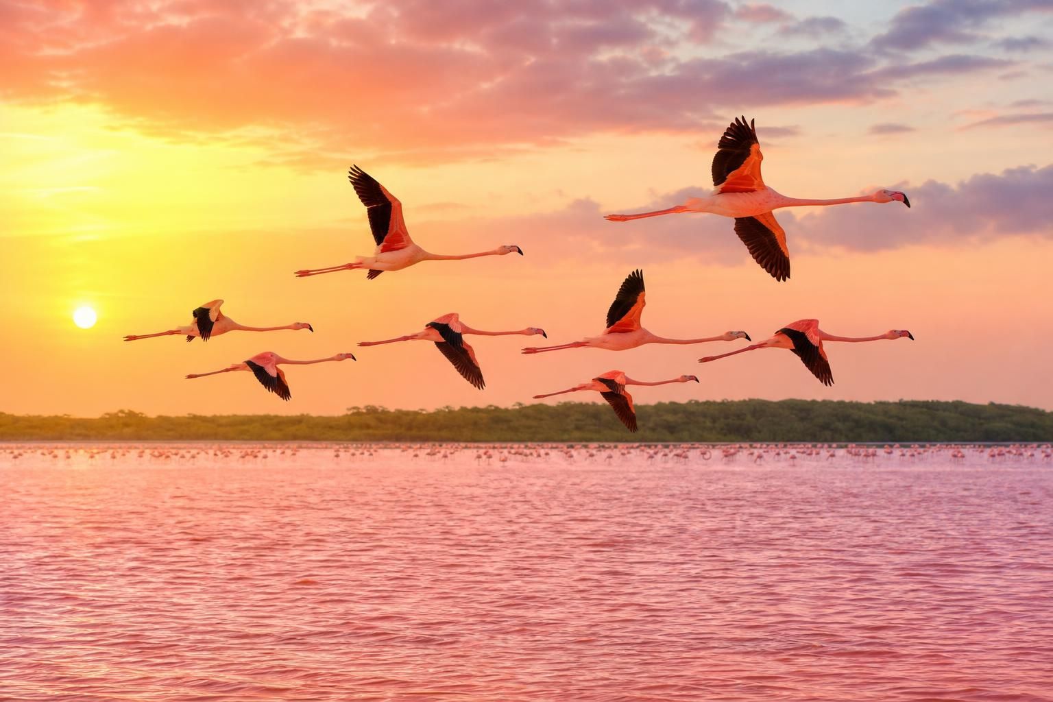 partez en excursion depuis playa del carmen pour découvrir les magnifiques flamants roses de rio lagartos, une expérience naturelle inoubliable au cœur de la faune mexicaine.